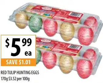 Red Tulip Hunting Eggs 170g