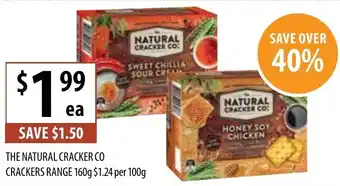 Friendly Grocer The Natural Cracker Co Crackers Range 160g offer