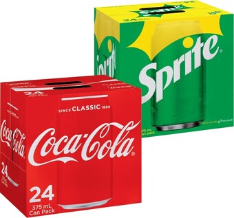 IGA Xpress Coca-Cola, Sprite or Fanta 24x375mL Selected Varieties offer