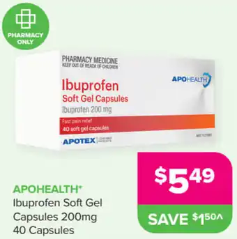 Malouf Pharmacies APOHEALTH Ibuprofen Soft Gel Capsules 200mg offer