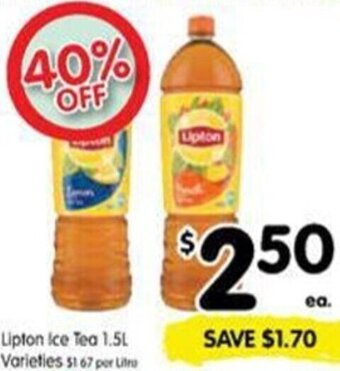 Spar Lipton Ice Tea 1.5L offer