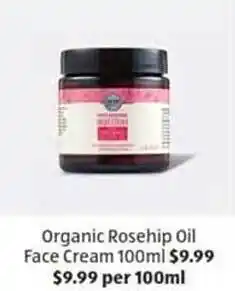 ALDI Organic Rosehip Oil Face Cream offer