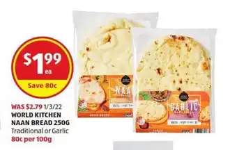 ALDI World Kitchen Naan Bread offer