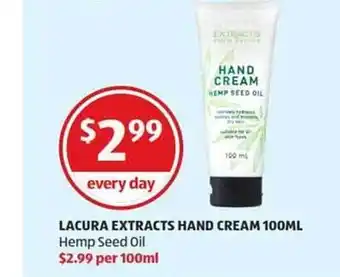 ALDI Lacura Extracts Hand Cream offer