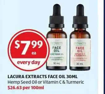 ALDI Lacura Extracts Face Oil offer