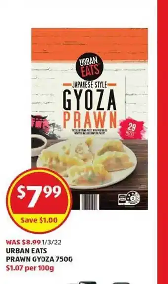 ALDI Urban Eats Prawn Gyoza offer