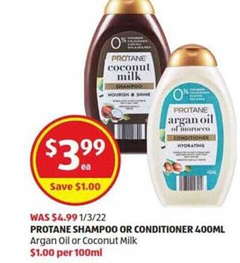 ALDI Protane Shampoo Or Conditioner offer