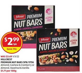 ALDI Hillcrest Premium Nut Bars offer