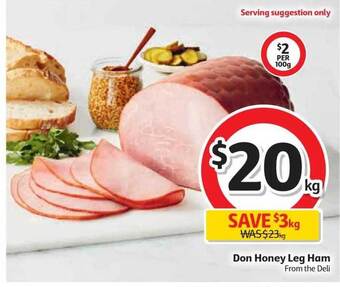 Coles Don Honey Leg Ham offer