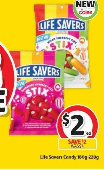 Coles Life Savers Candy 180g-220g offer