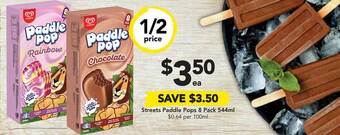 Drakes Streets Paddle Pops 8 Pack 544ml offer