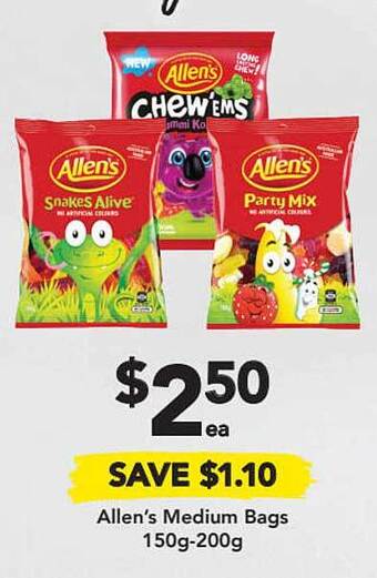 Drakes Allen's Medium Bags 150g-200g offer