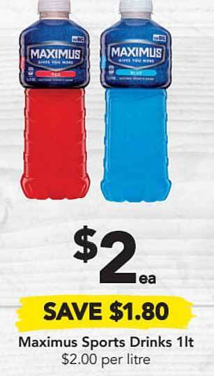Drakes Maximus Sports Drinks 1Lt offer