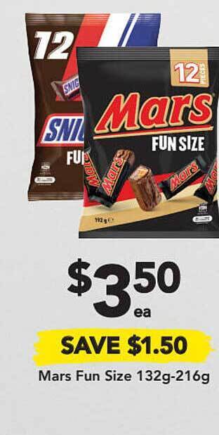 Drakes Mars Fun Size 132g-216g offer
