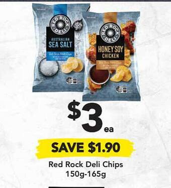 Red Rock Deli Chips 150g-165g