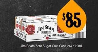First Choice Liquor Jim Beam Zero Sugar Cola Cans offer