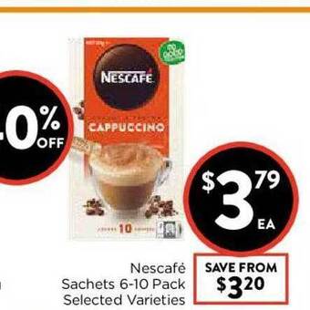 Foodworks Nescafé Sachets 6-10 Pack offer