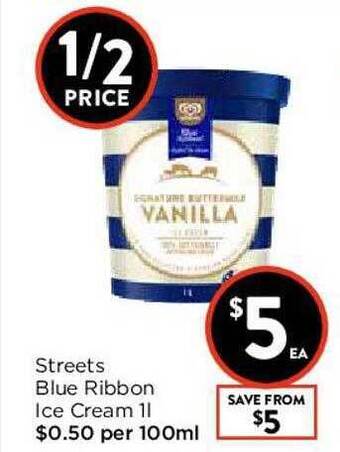 Streets Blue Ribbon Ice Cream 1l