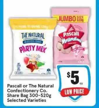 IGA Pascall Or The Natural Confectionery Co Share Bag offer