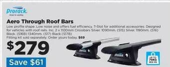 Repco Prorack Aero Through Roof Bars offer