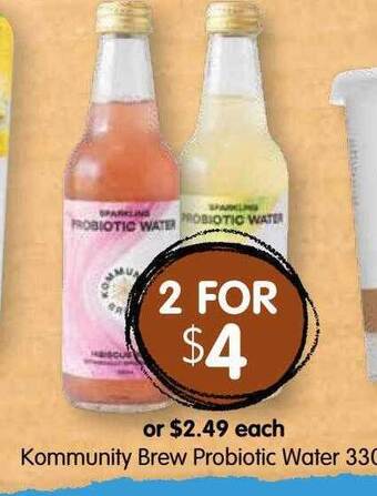 Spudshed Kommunity Brew Probiotic Water offer