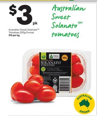 Woolworths Australian Sweet Solanato™ Tomatoes 200g Punnet offer
