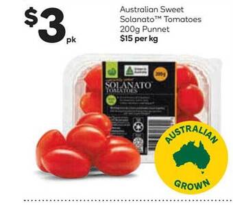 Woolworths Australian Sweet Solanato™ Tomatoes 200g Punnet offer