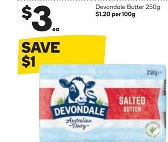 Woolworths Devondale Butter 250g offer