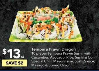 Ritchies Tempura Prawn Dragon offer