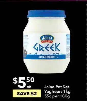 Ritchies Jalna Pot Set Yoghourt 1kg offer