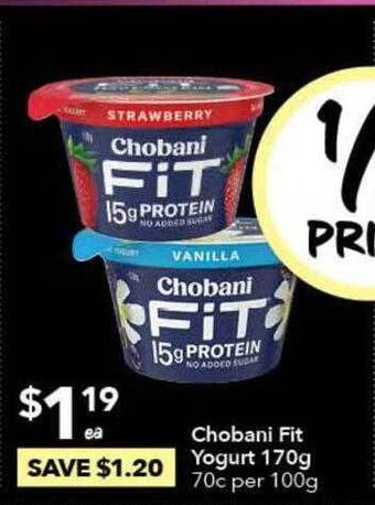 Ritchies Chobani Fit Yogurt offer