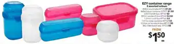 EZY Container Range 3 Assorted Colours 1.5 KP172