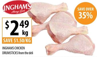 Supabarn Inghams Chicken Drumsticks From The Deli offer
