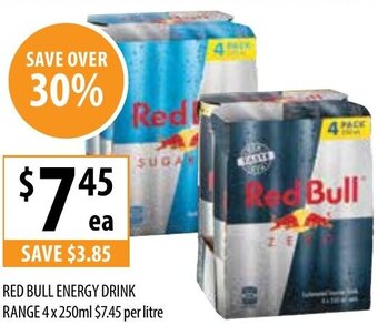 Supabarn Red Bull Energy Drink Range 4x250ml offer