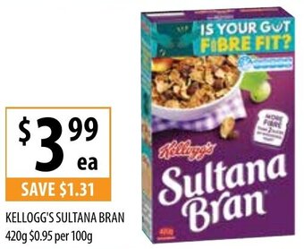 Supabarn Kellogg's Sultana Bran 420g offer