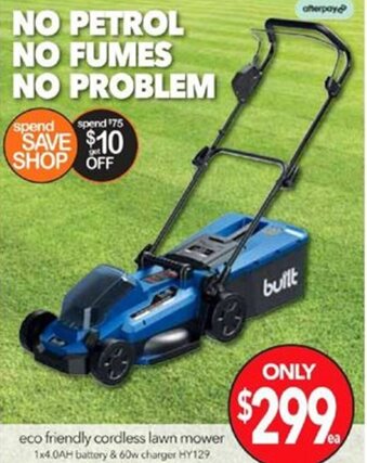 Cheap as Chips Eco Friendly Cordless Lawn Mower Hy129 offer