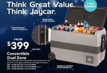 Jaycar Electronics Convertible Dual Zone offer