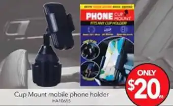 Cheap as Chips Cup Mount Mobile Phone Holder HA10655 offer