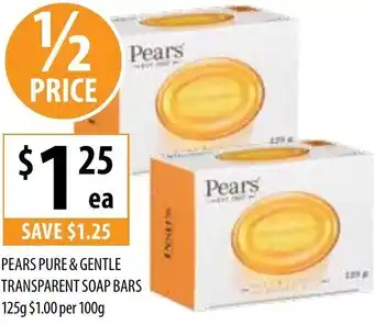 Pears Pure & Gentle Transparent Soap Bars 125g