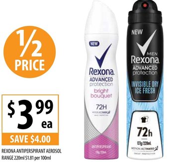 Supabarn Rexona Antiperspirant Aerosol Range 220ml offer