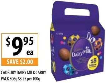 Supabarn Cadbury Dairy Milk Carry Pack 306g offer