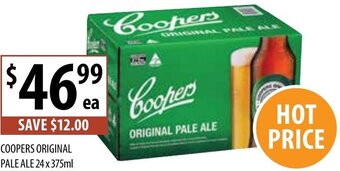 Supabarn Coopers Original Pale Ale 24x375ml offer