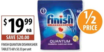 Supabarn Finish Quantum Dishwasher Tablets 60's offer