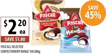Supabarn Pascall Selected Confectionery Range 150/280g offer