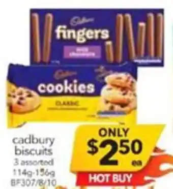 Cheap as Chips Cadbury Biscuits BF307/8/10 offer