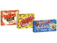 Coles Arnott’s Shapes Crackers 160g-190g or Salada Crispbread 250g offer