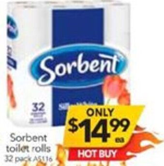 Cheap as Chips Sorbent Toilet Rolls AS116 offer