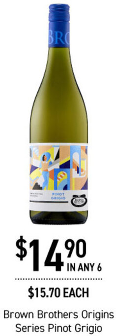 Dan Murphy's Brown Brothers Origins Series Pinot Grigio offer