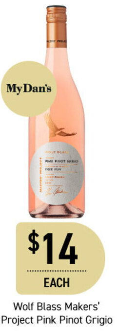 Dan Murphy's Wolf Blass Maker's Project Pink Pinot Grigio offer