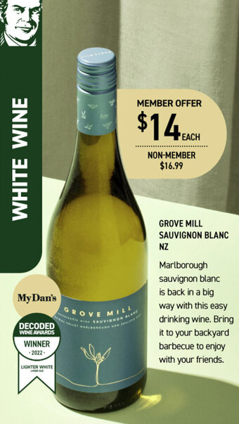 Dan Murphy's Grove Mill Sauvignon Blanc NZ offer